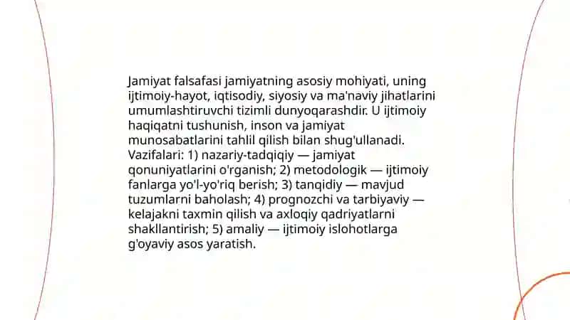 Jamiyat falsafasi 3