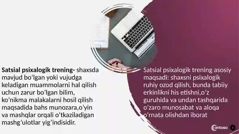 Satsial-psixalogik trening  tashkiliy savollari 3