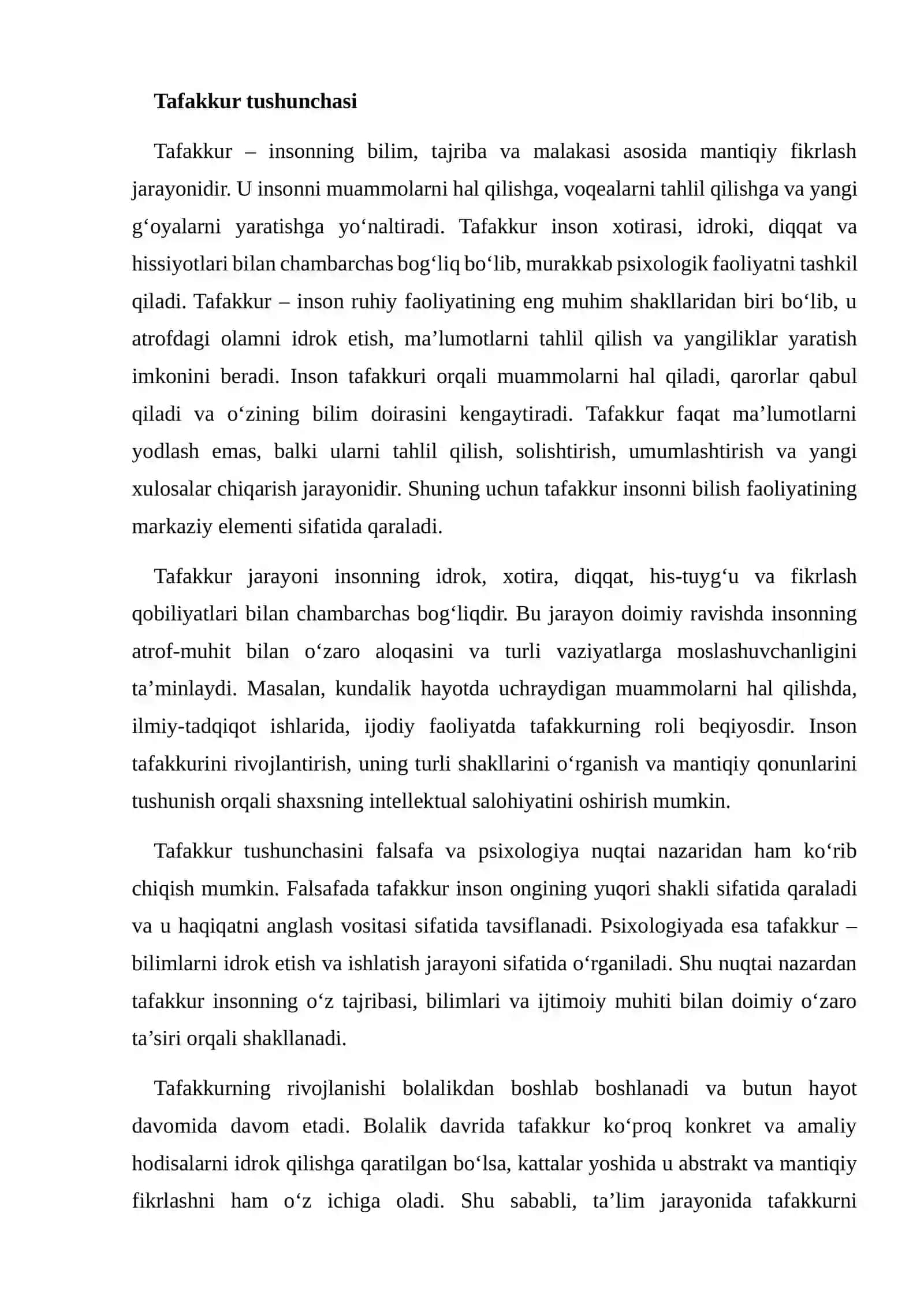 TAFAKKUR SHAKLLARI VA QONUNLARI 3