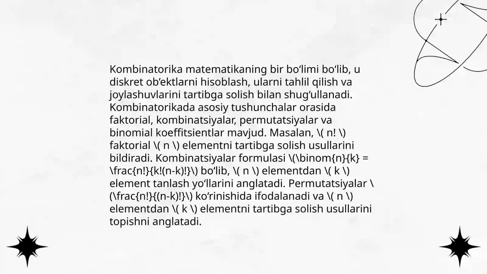 Kombinatorika rivojlanish tarixi 3