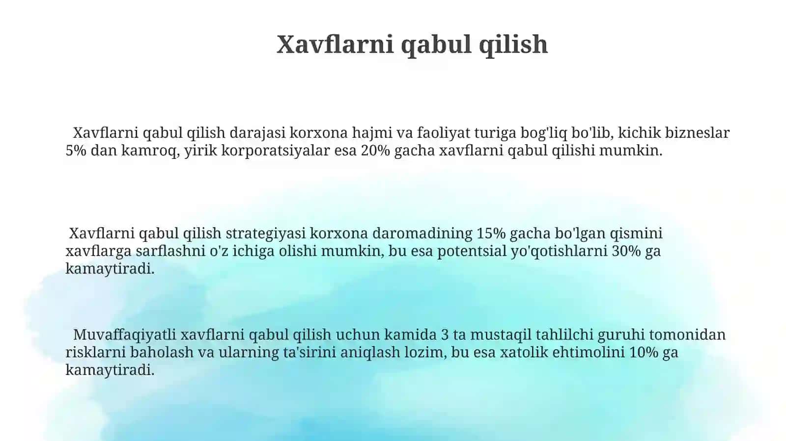 Jahon bozorida risklarni tizimini boshqarish 3