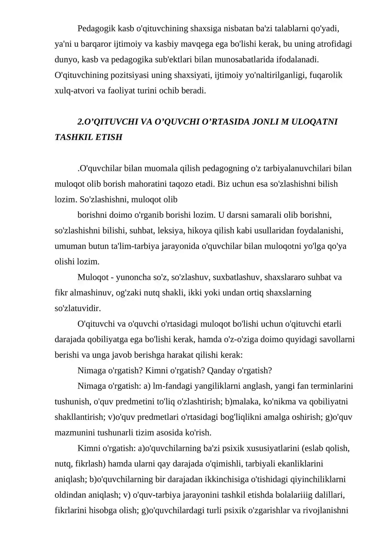 Pedagogik texnikani namoyon etishda o'qituvchining tashqi ko'rinishi 3
