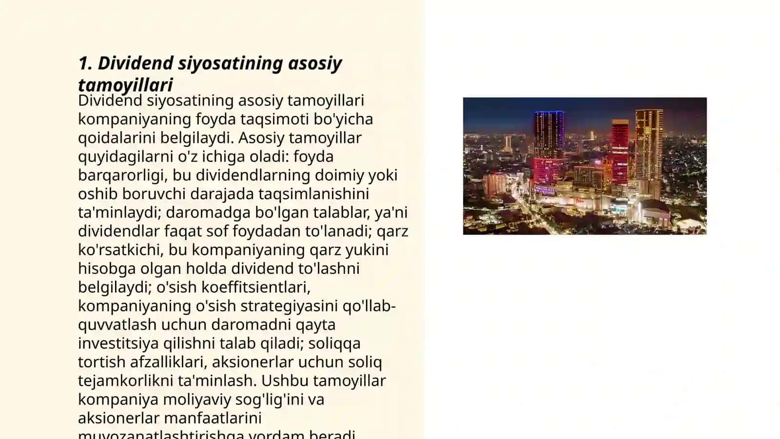 Dividend siyosati va ichki moliyalashtirish 3