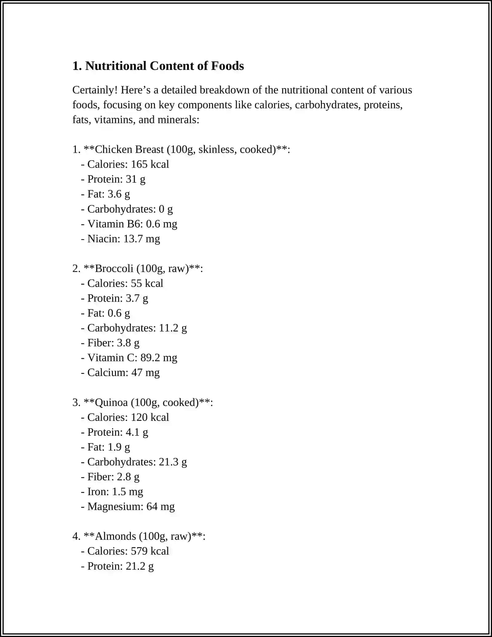 Nutritional Content of Foods 3
