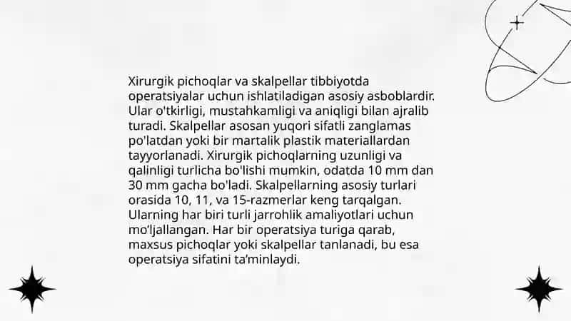 Xirurgik pichoqlar va skalpellar 3