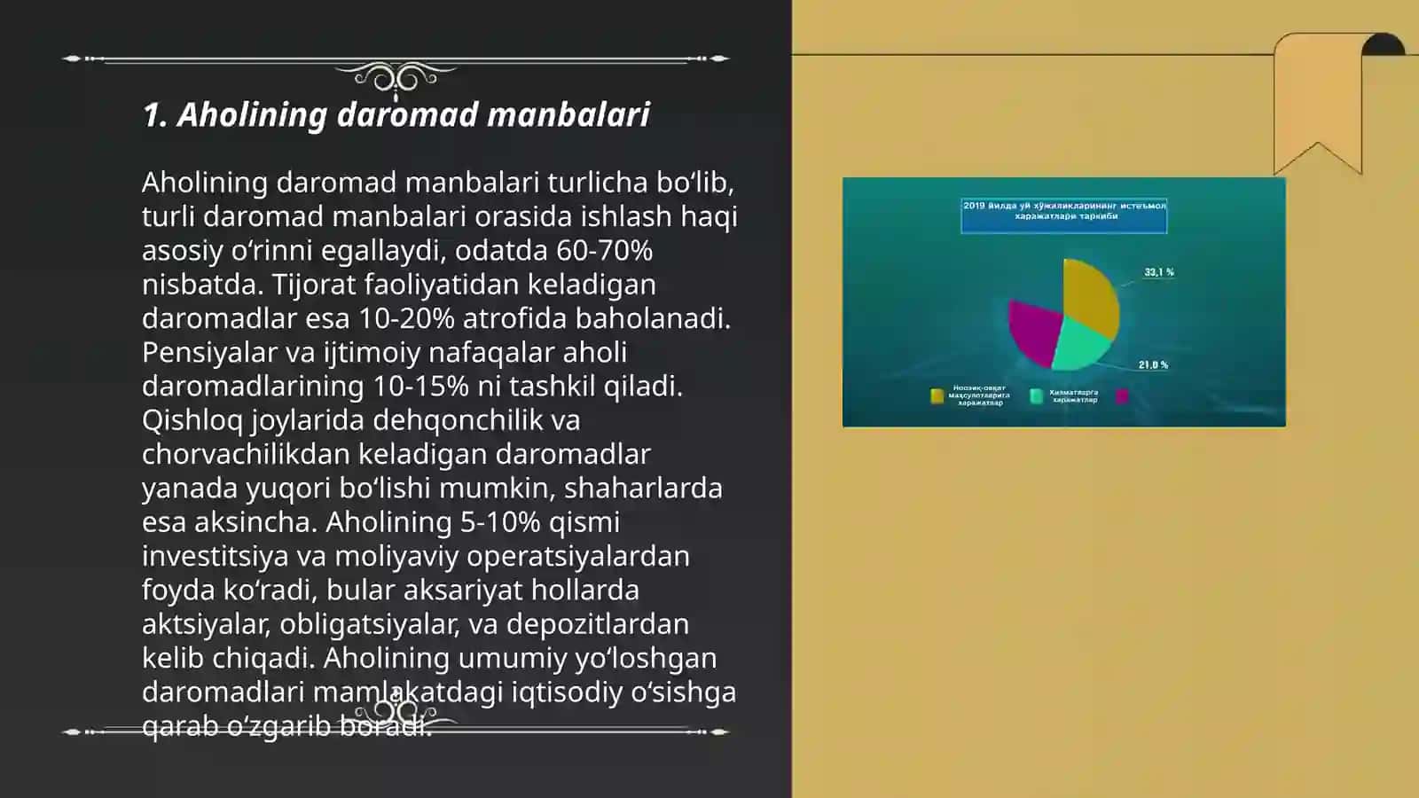 Aholi daromadlari va xarajatlari balansi 3