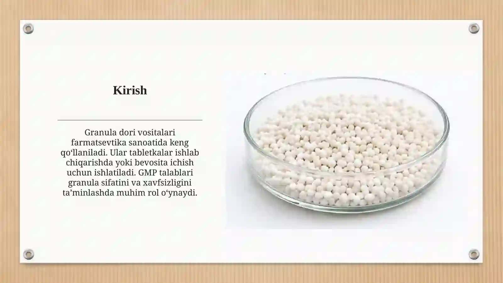 Granula dori vositasi uchun GMP talablari 3