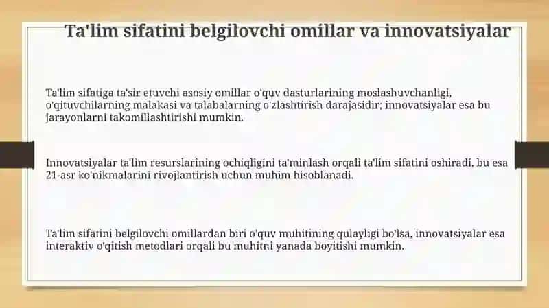 Ta'limda Innovatsiyalar 3