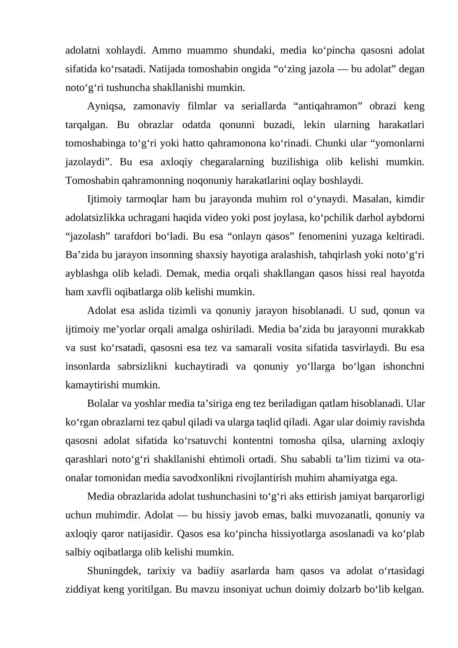 MEDIA OBRAZIDA QASOS VA ADOLAT TUSHUNCHASI. 3