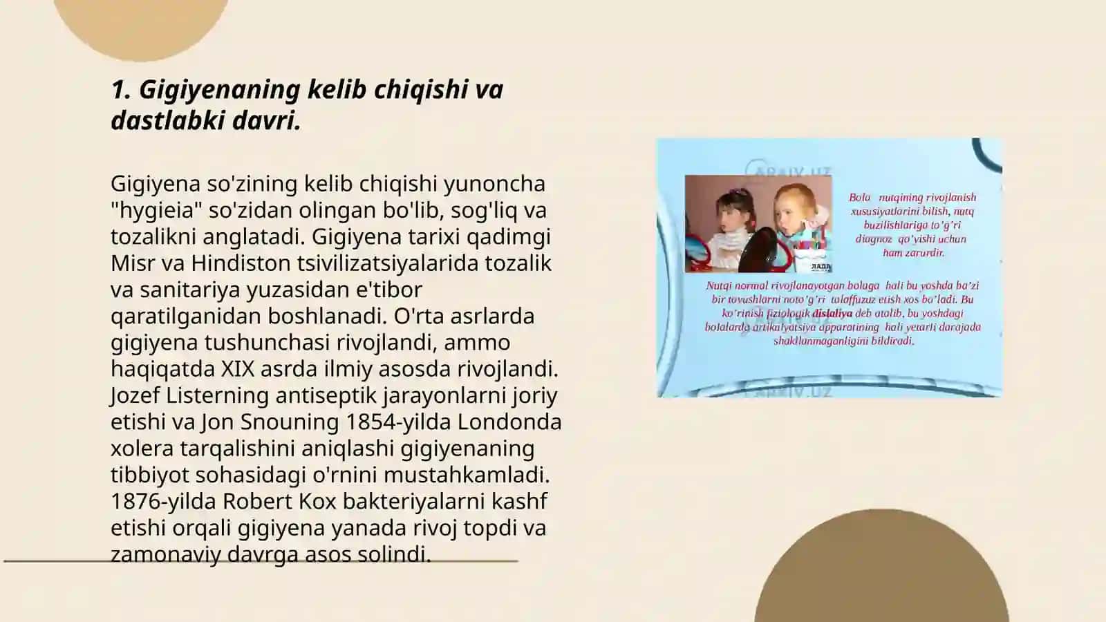 Gigiyenaning rivojlanish tarixi 3
