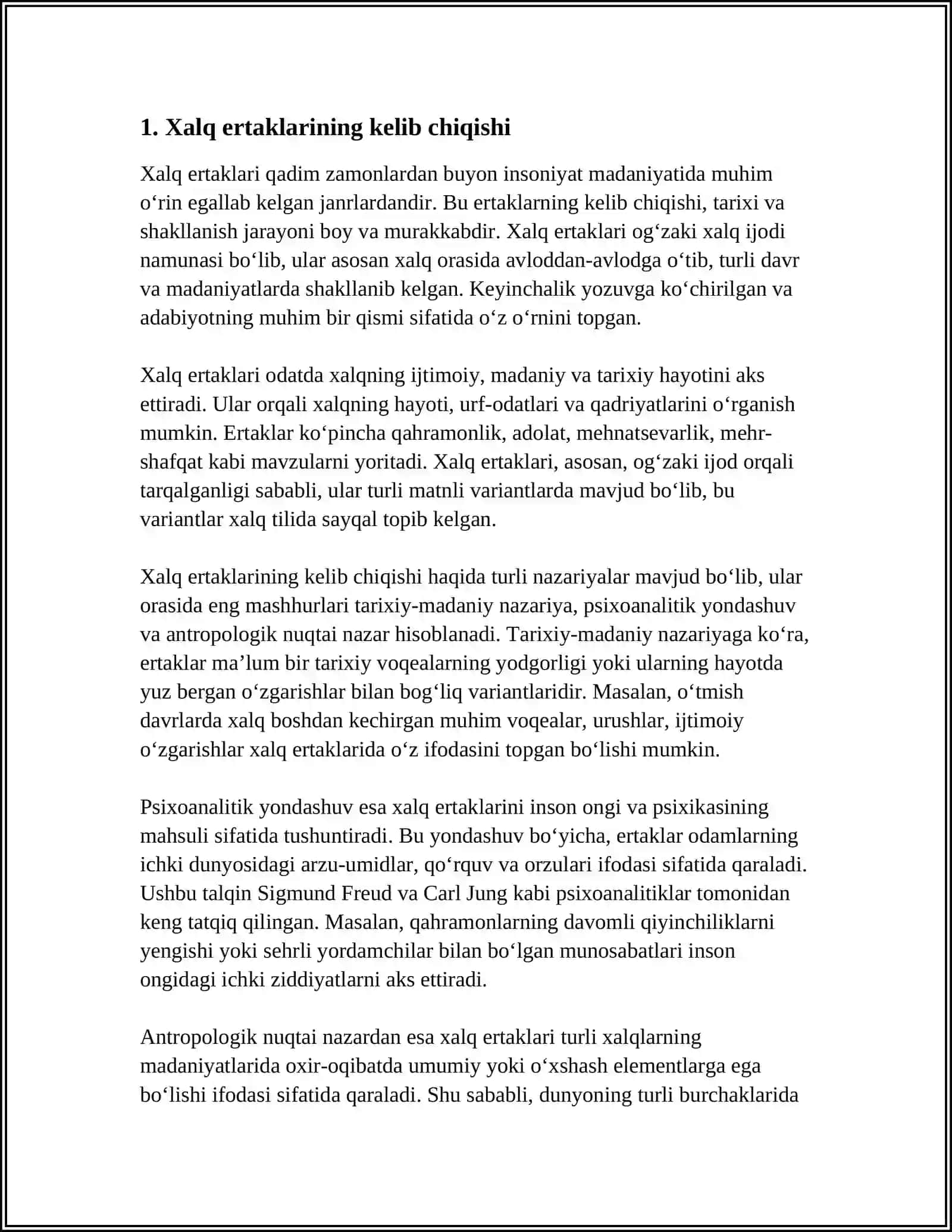 Xalq Ertaklarining Janr Xususiyatlari 3
