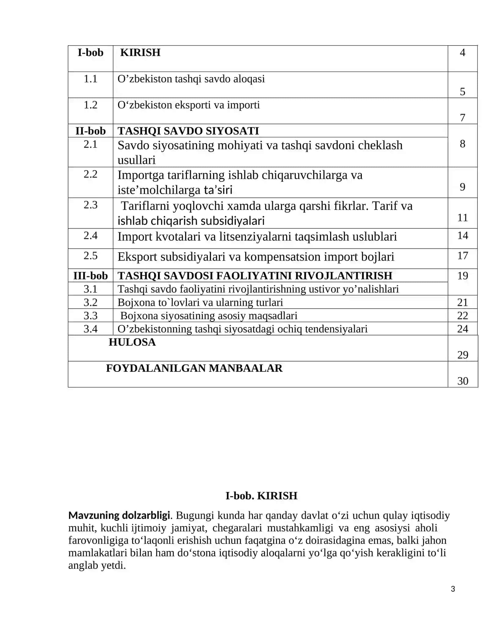 O`ZBEKISTON TASHQI SAVDO MUNOSABATLARI 3