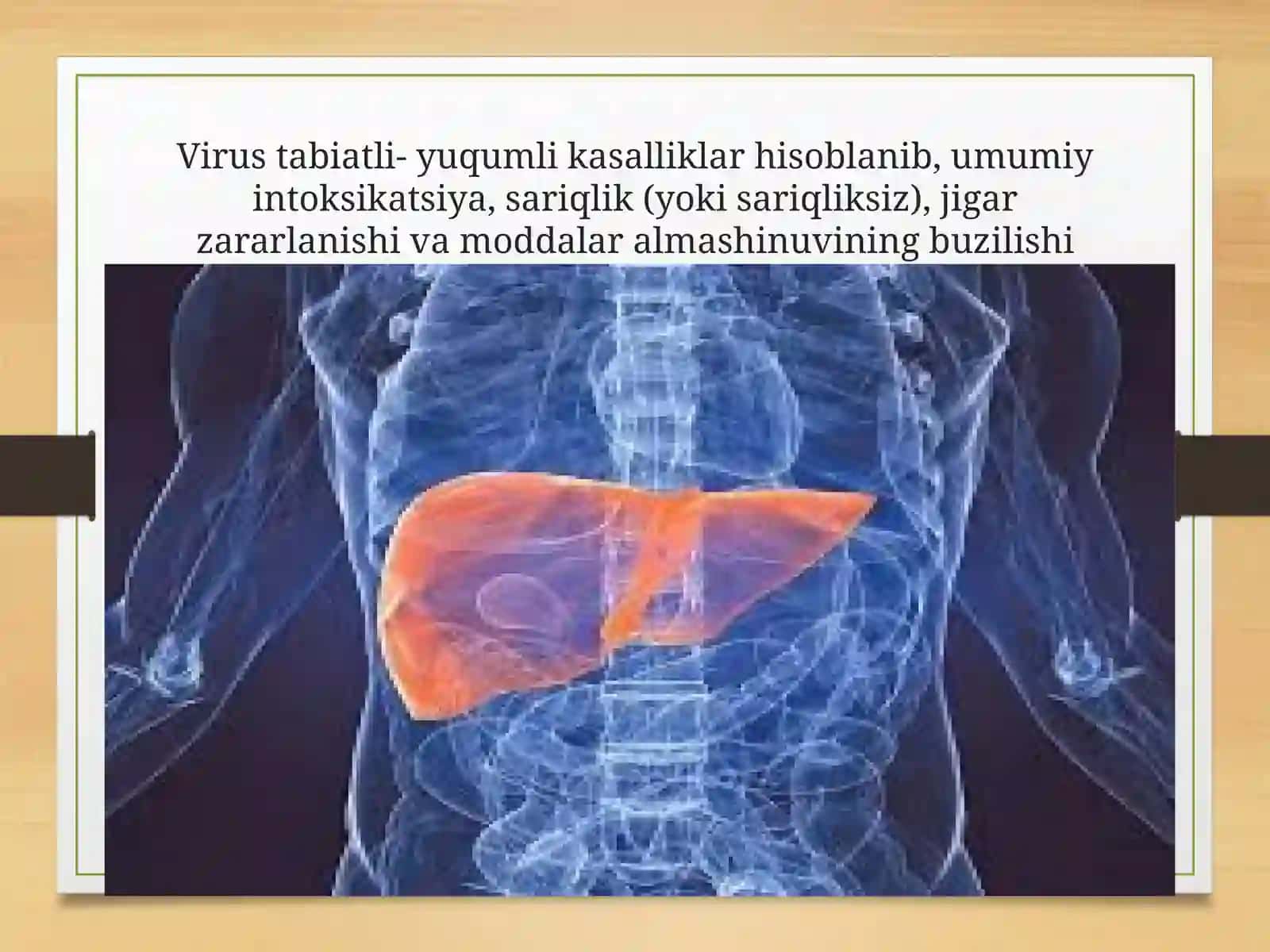 Bakterial va virusli kasalliklarning tarqalishi, yuqishi va ularni oldini olish choralari (virusli gepatit) 3