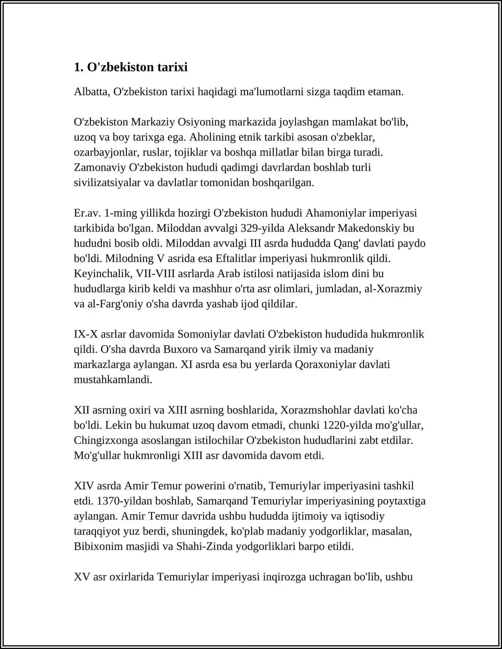 O'zbekiston tarixi 3