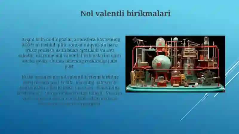 Nol valentli birikmalar va inert gazlar 3
