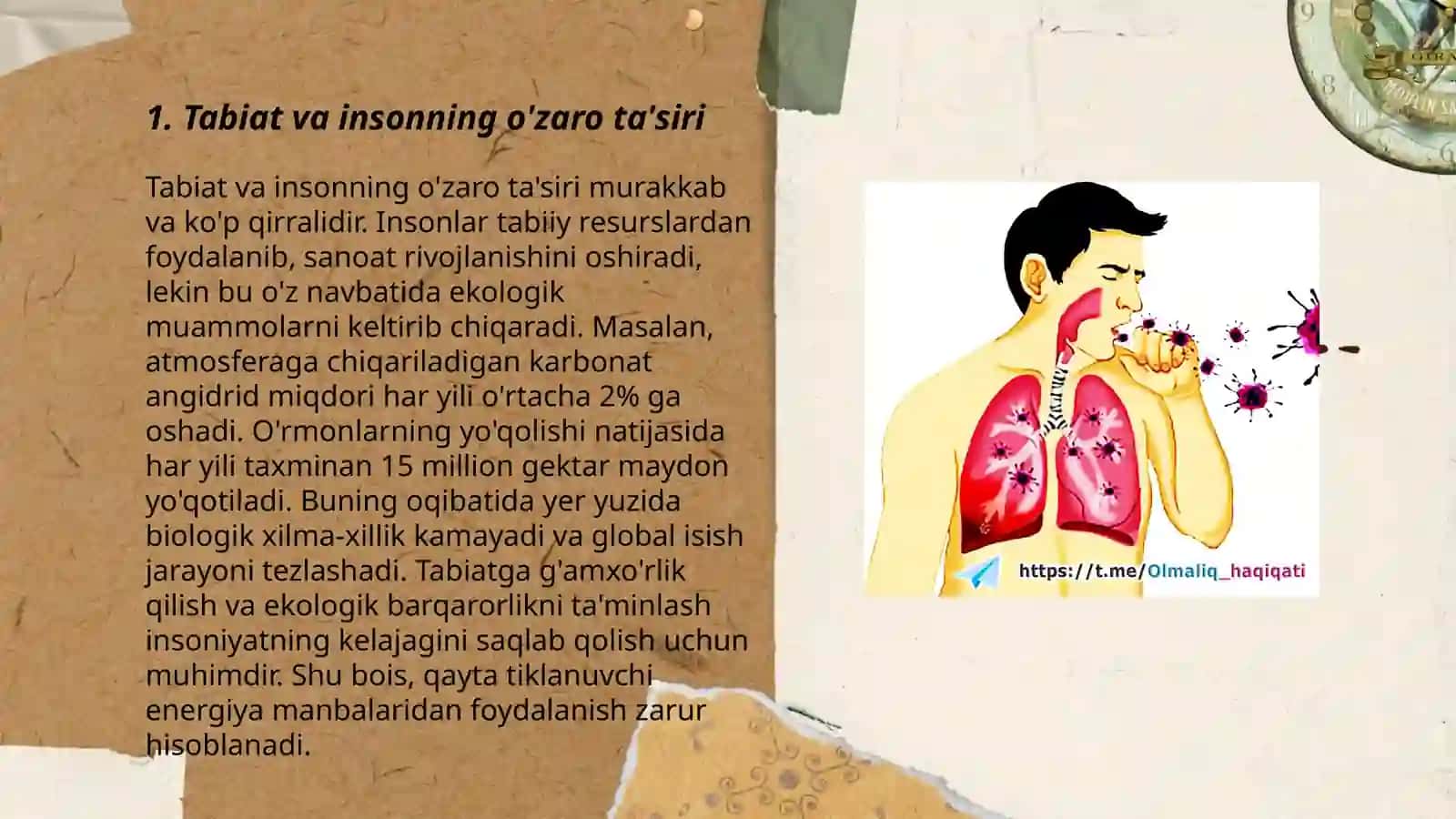 Tabiatga inson tasiri 3