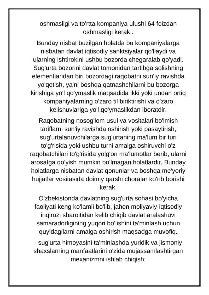 Sug'urta bozoriining rivojlanishi 3