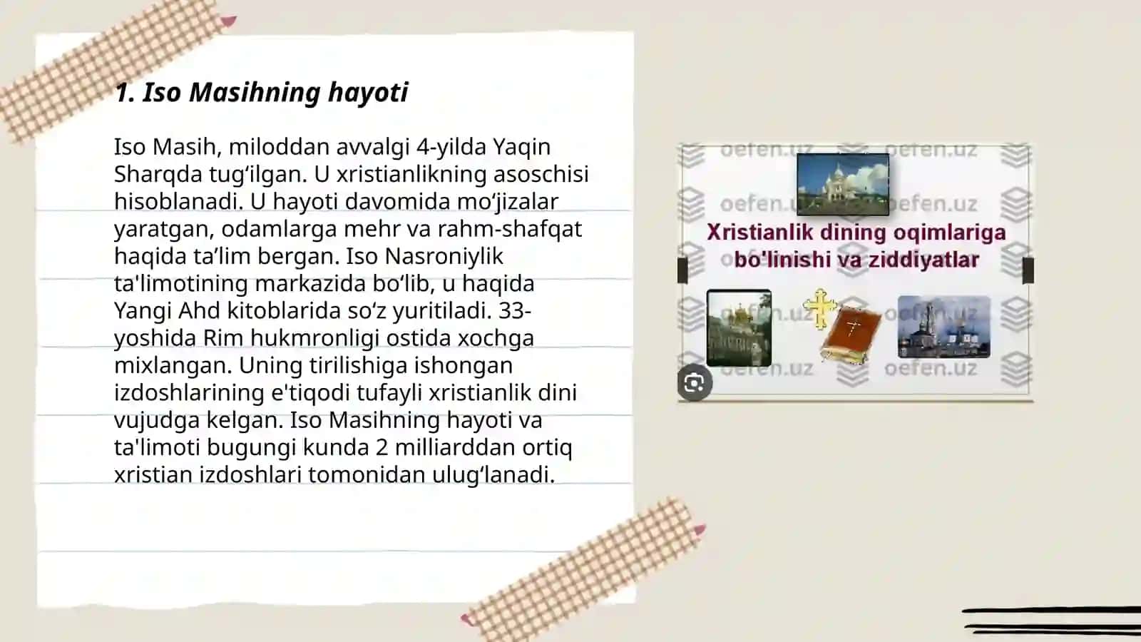 Iso Masihning hayoti 3
