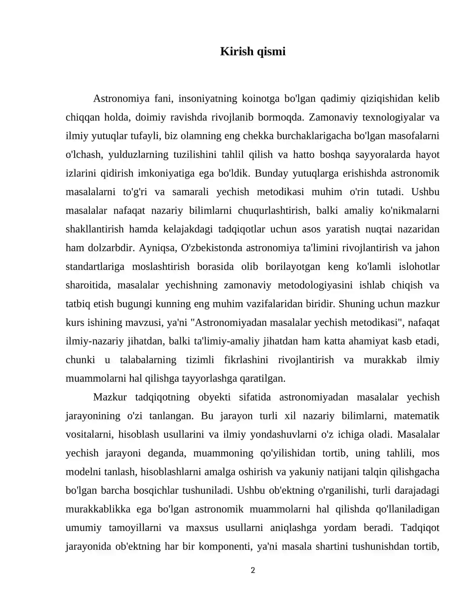 Astronomiyadan masalalar yechish metodikasi 3