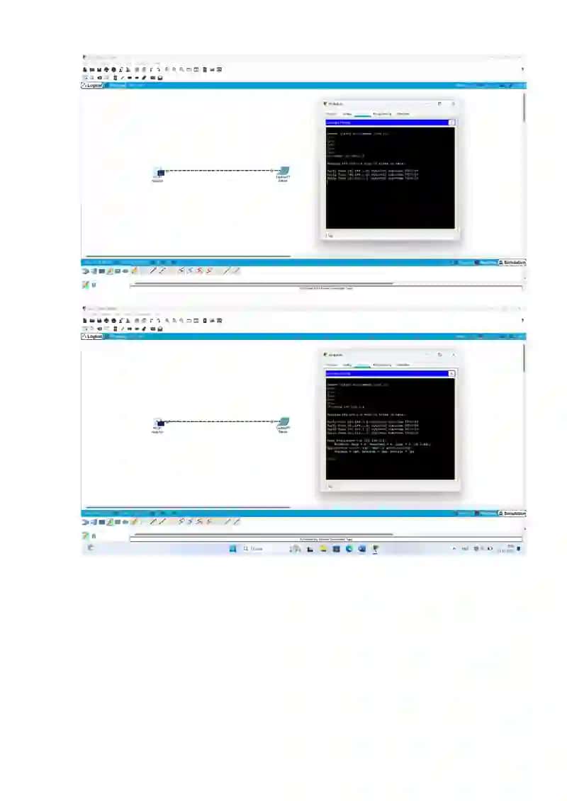 Cisco Packet Tracer dasturida ikkita kompyuter o‘zaro aloqasi 3