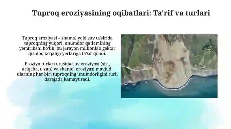 Tuproq eroziyasining oqibatlari 3