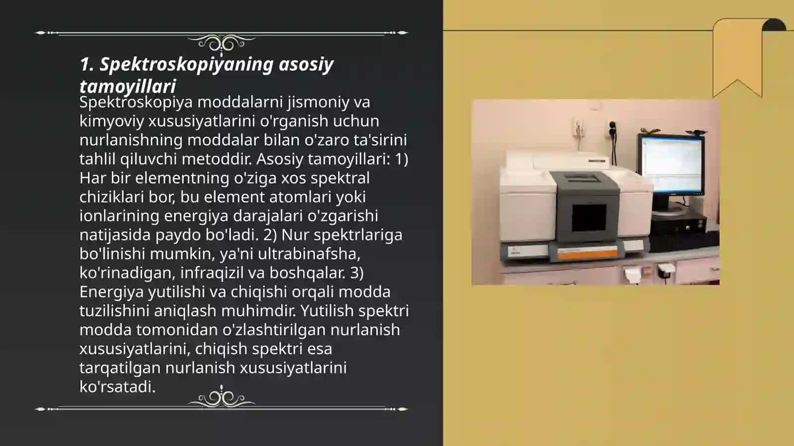Spektroskopiyaning asosiy tamoyillari 3