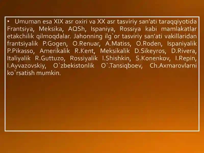 XIX ASR OXIRI VA XX ASR TASVIRIY 3