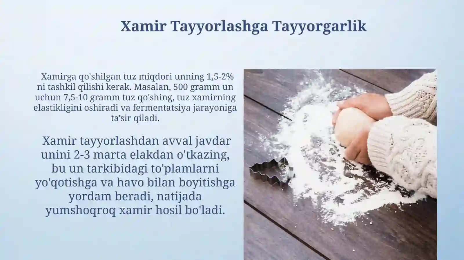 Javdar Unidan Xamir Tayyorlash 3