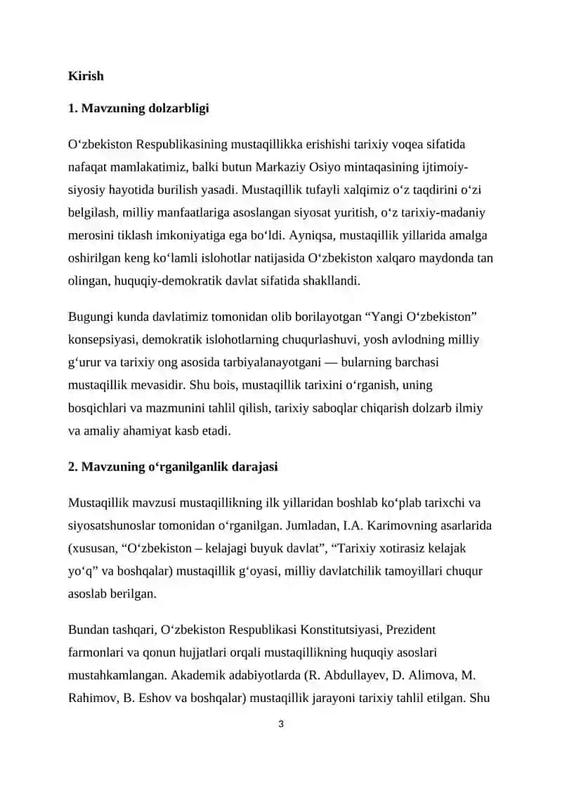 Mustaqil Oʻzbekiston Respublikasining tashkil topishi va uning tarixiy ahamiyati 3