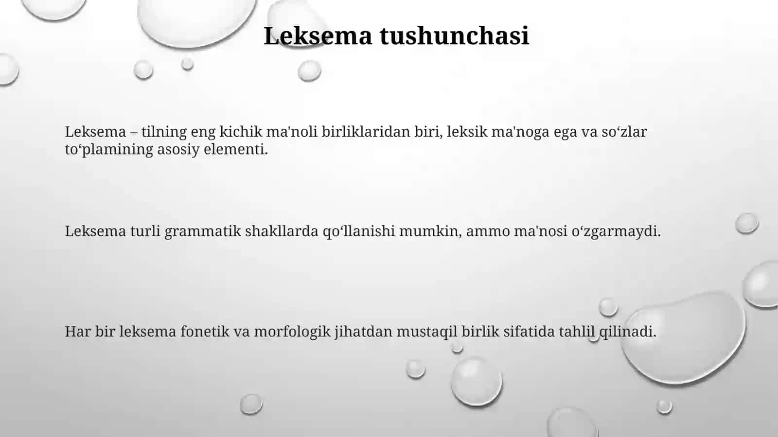 Leksema va soz munosabati 3