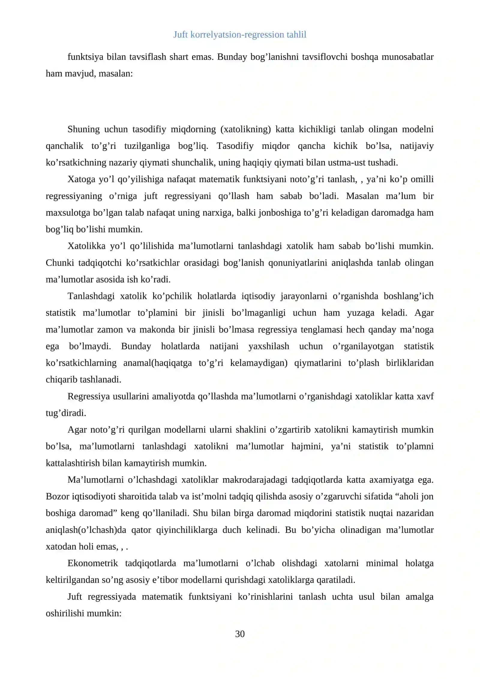 Juft korrelyatsion-regression tahlil 3