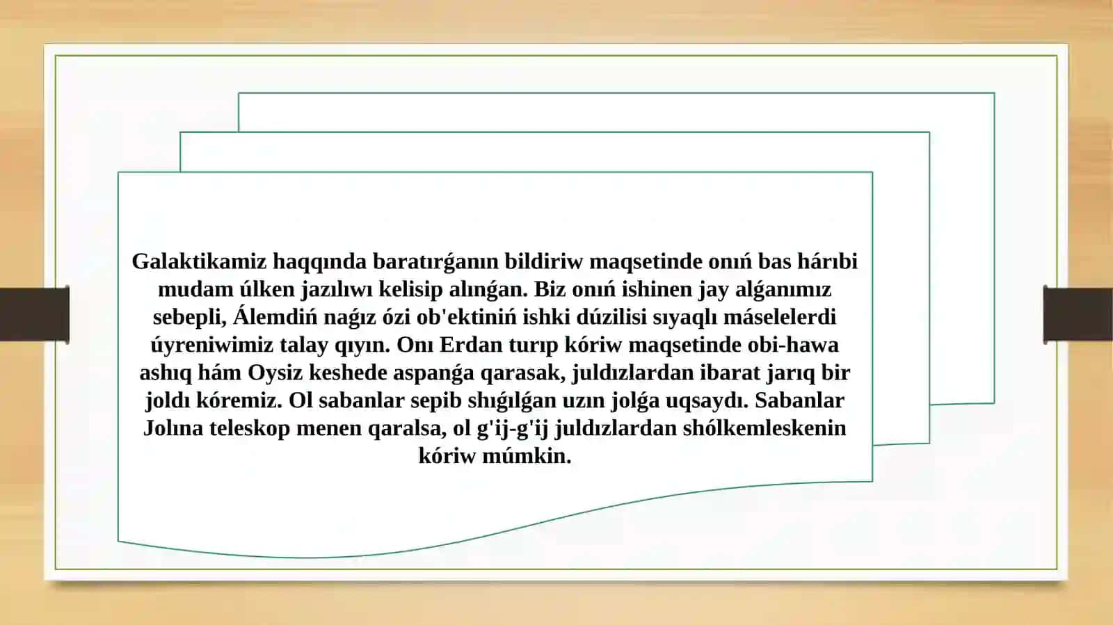 Alemnin payda boliwi ham evolyuciyasi Ulken jariliiw 3