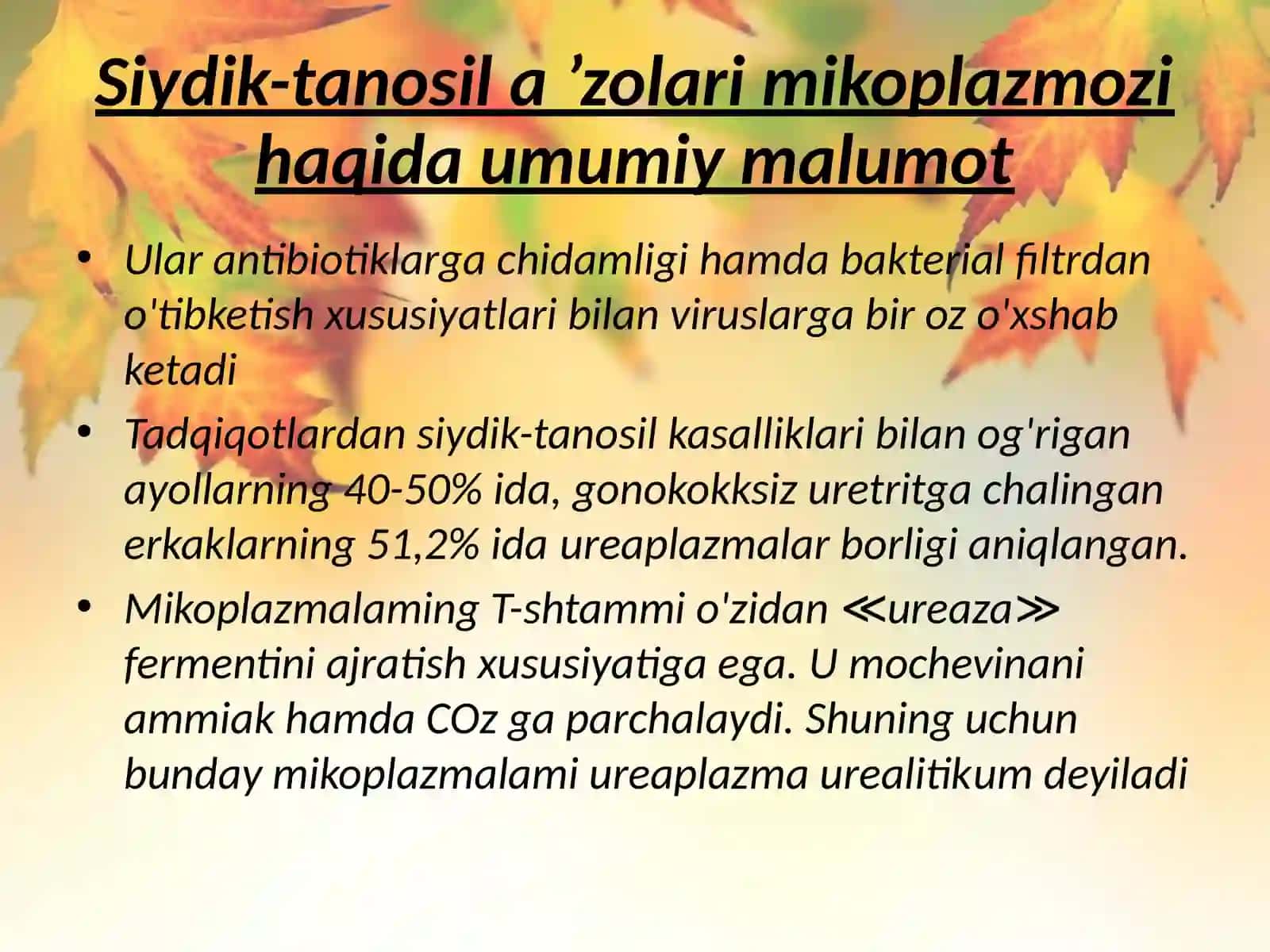 Siydik tanosil a’zolarining nospetsifik infeksion qo’zg’atuvchilari 3