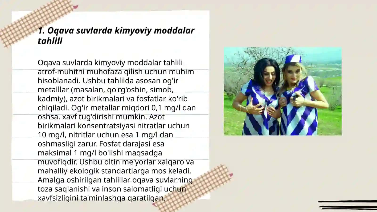 Oqava suvlarda kimyoviy moddalar tahlili 3