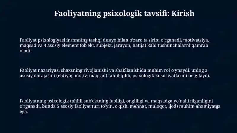 Faoliyatning umumiy psixologik tavsifi 3