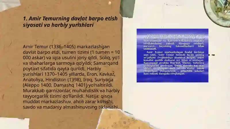 Amir Temur davri davlatchiligi 3