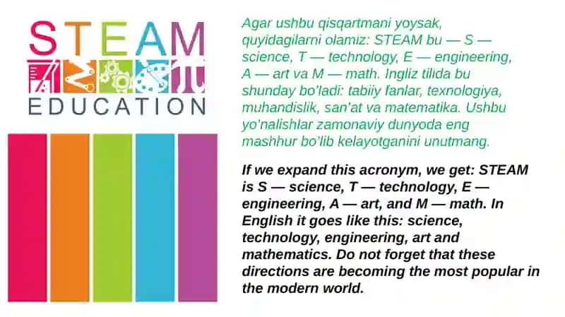 STEAM taʼlim (STEAM EDUCATION) 3
