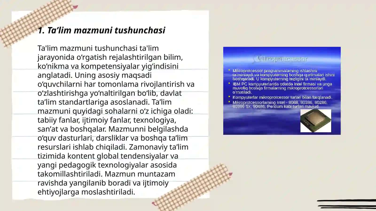 Ta'lim mazmuni tushunchasi 3
