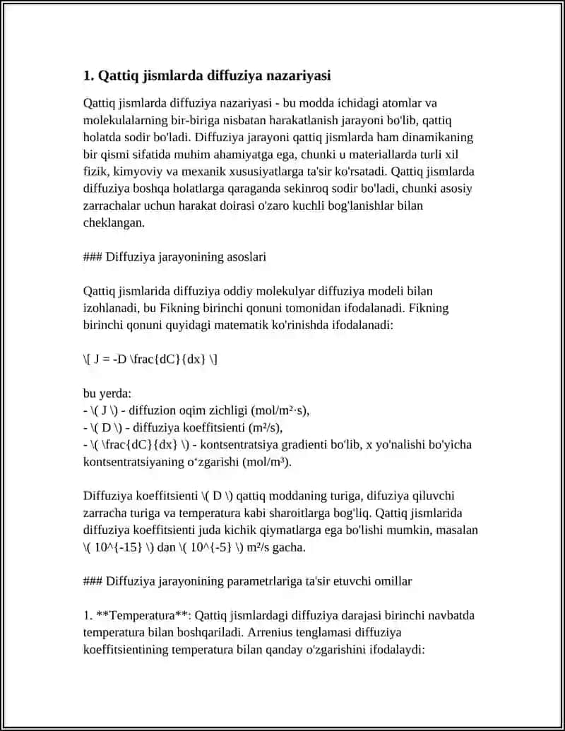 QATTIQ JISMLARDA DIFFUZIYA HODISASI 3