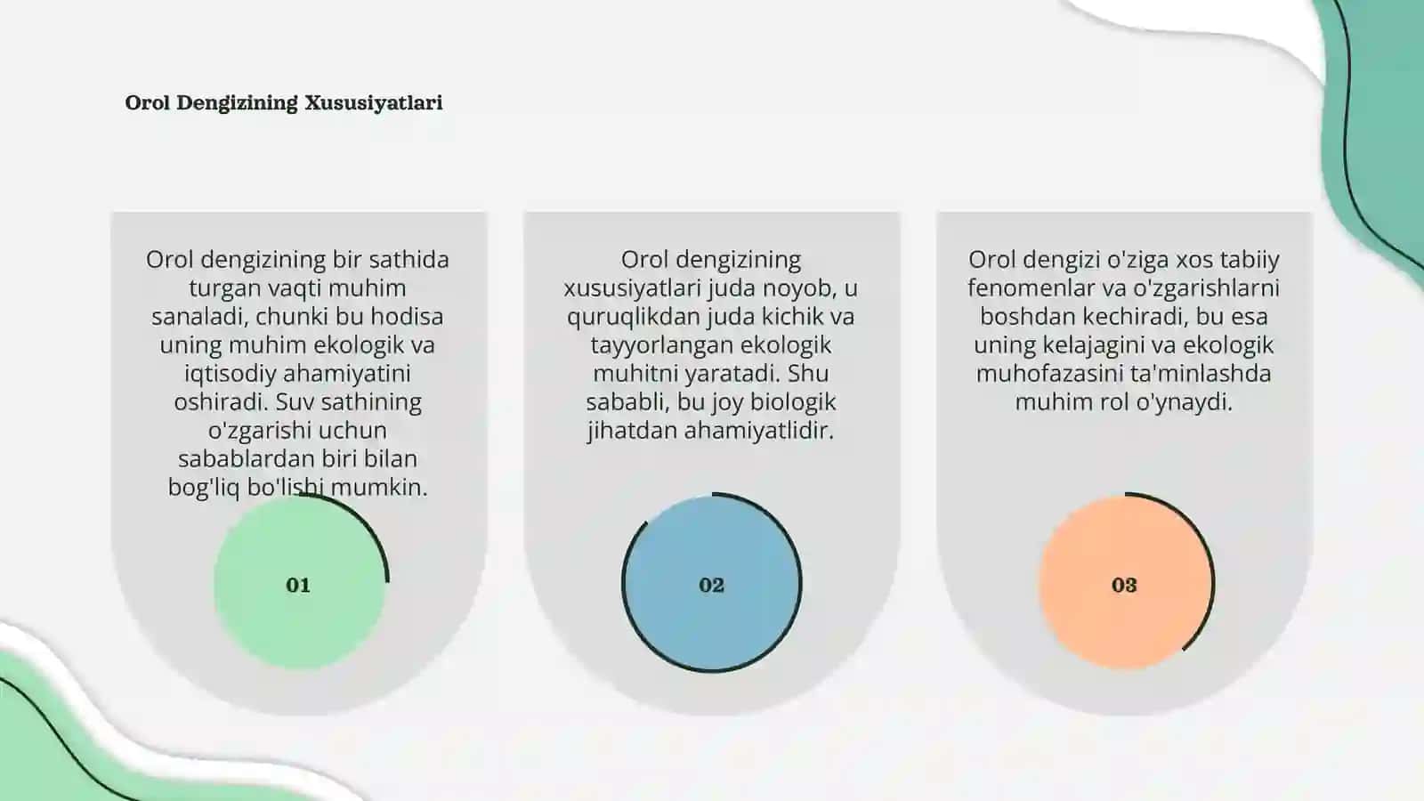 Orol Dengizining Xususiyatlari 3