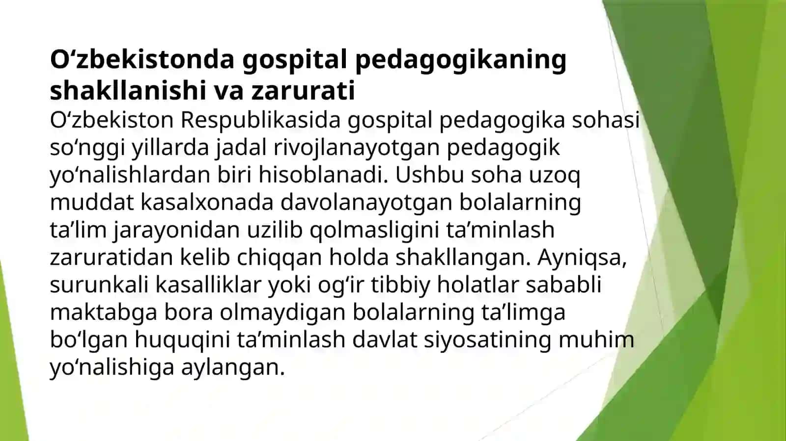 O‘zbekiston Respublikasida gospital pedagogikaning rivojlanishi 3