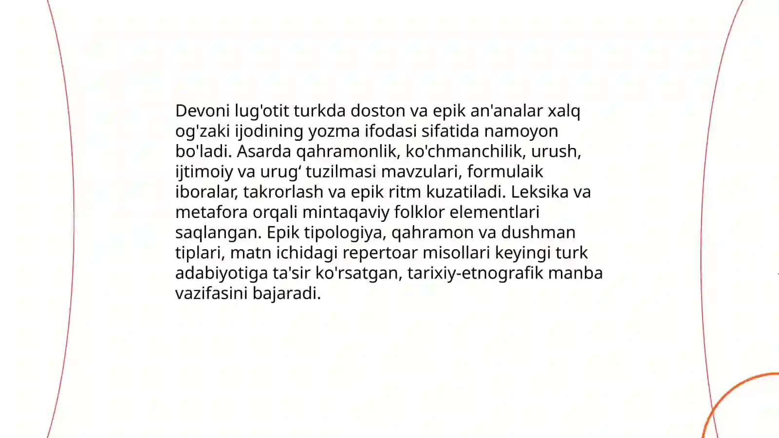 Devoni lug'otit turk"dagi adabiy janrlarni o'rganish 3