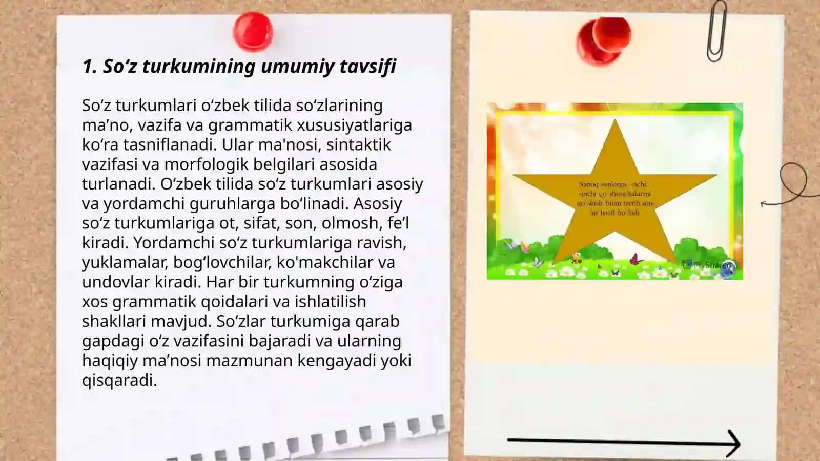 Soʻz turkumining umumiy tavsifi 3
