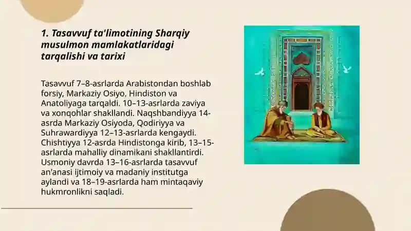 Tasavvuf ta'limotining sharq madaniyatiga ta'sir 3