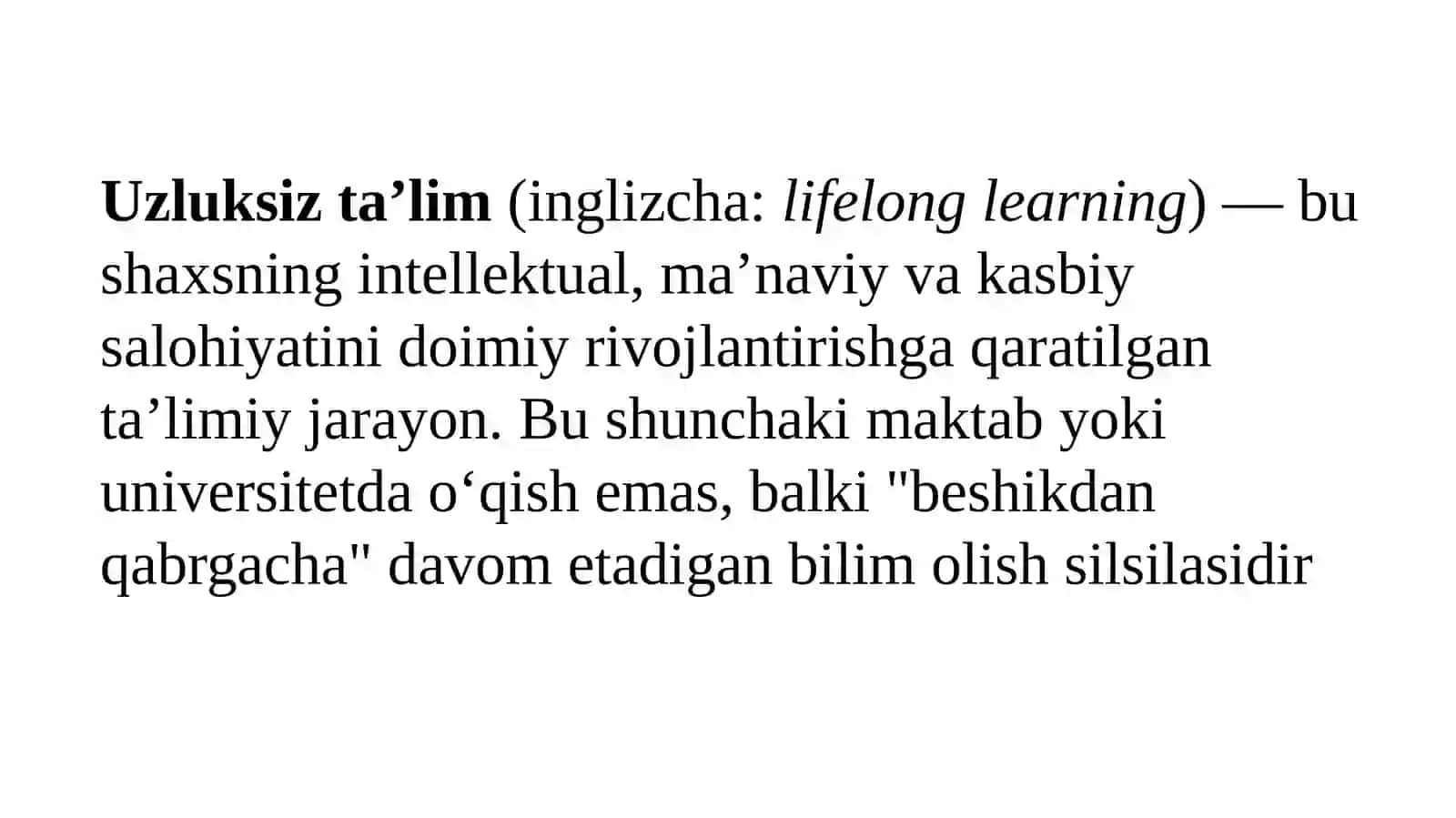 Uzluksiz ta'lim 3