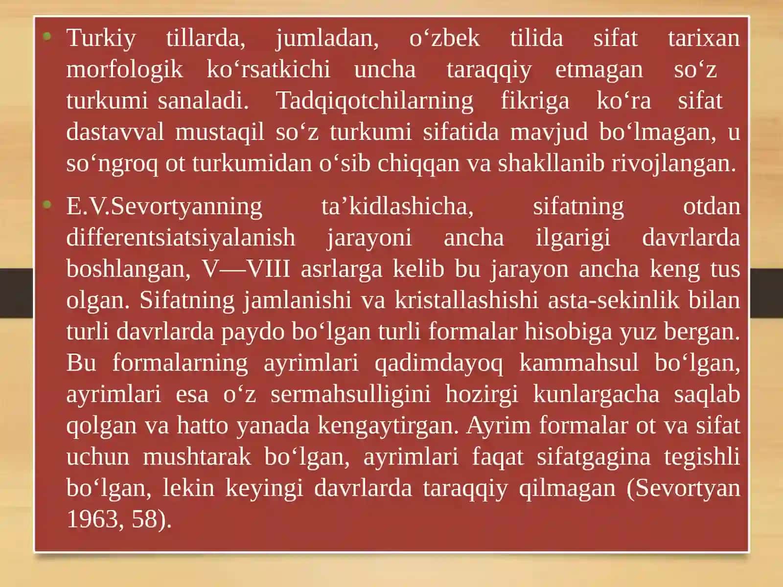 Sifat, sonsoʻzturkumlari 3