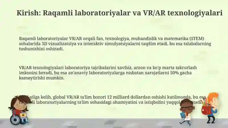 VR/AR asosidagi Raqamli laboratoriyalar 3