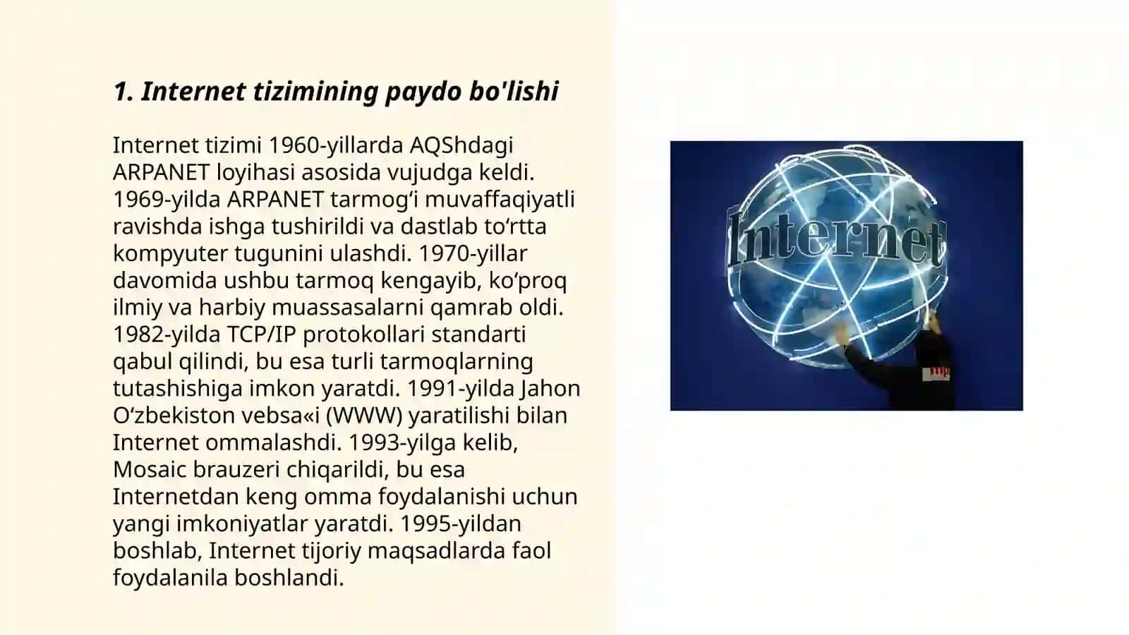 Internet tizimi va uning kelib chiqishi 3