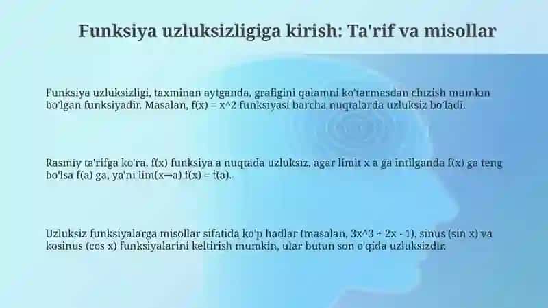 Funksiyaning uzluksizligi 3