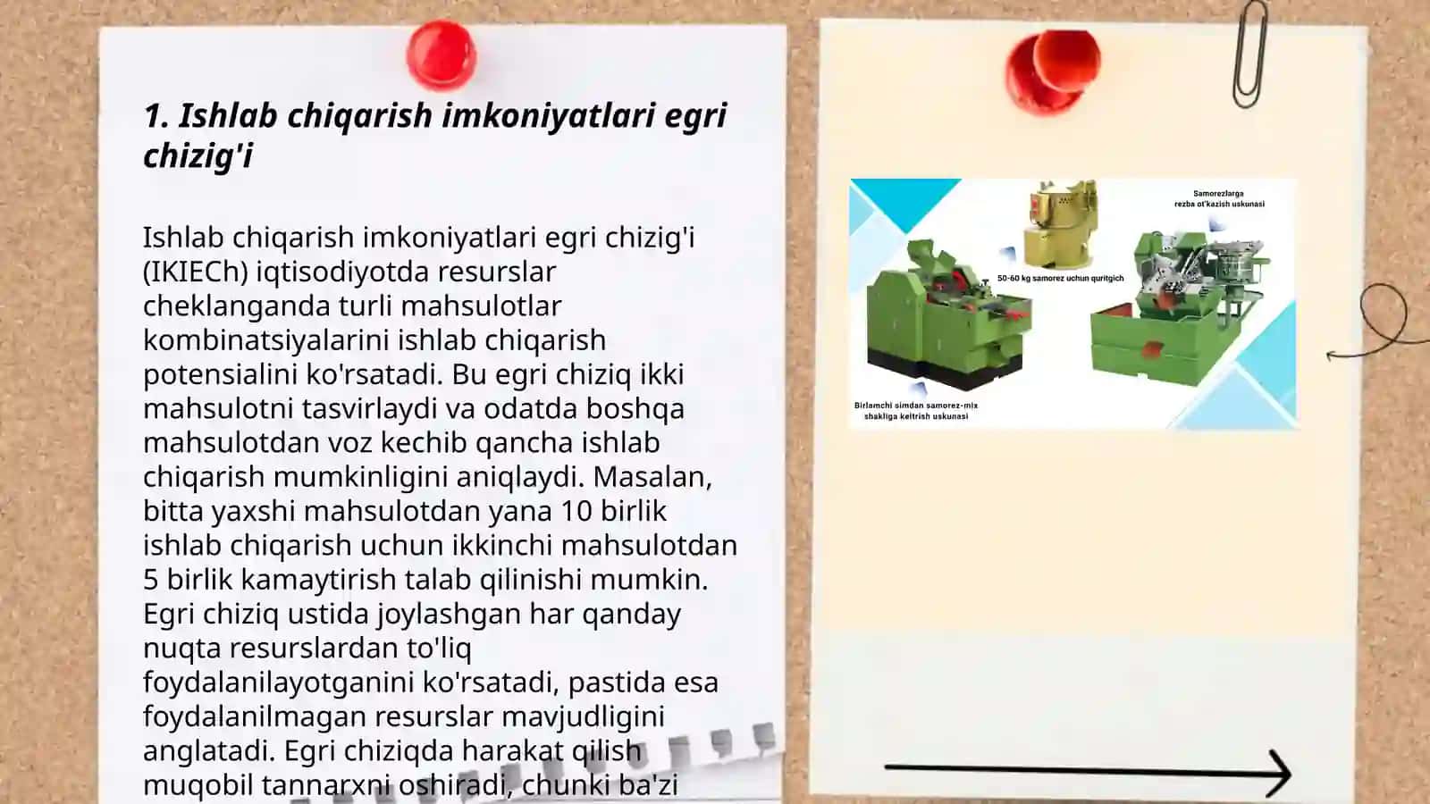 Ishlab chiqarish imkoniyatlari egri chizig'i 3